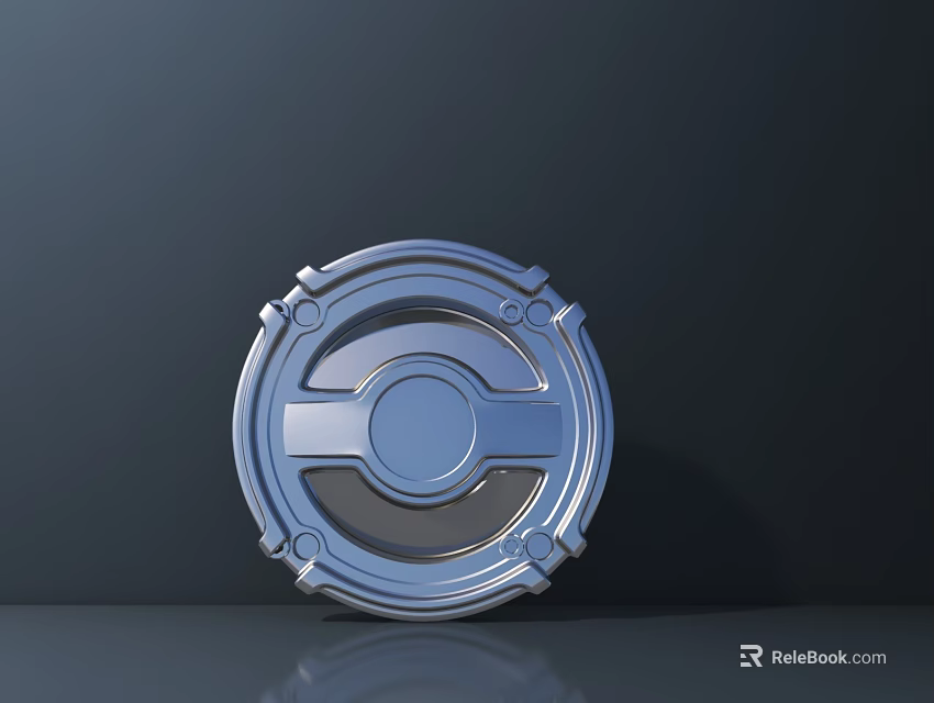 Public Facility Metal Manhole Cover With Silver Circular Design And Durable Structure 3d model 