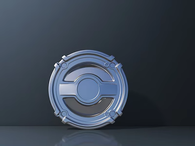 Public Facility Metal Manhole Cover With Silver Circular Design And Durable Structure 3d model