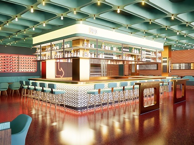 Style Bar Restaurant 3d model