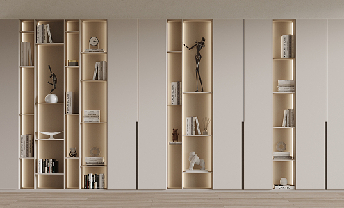 Modern bookcase 3d model