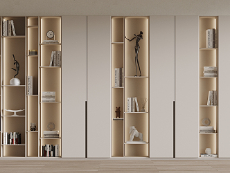 Modern bookcase 3d model