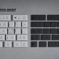 Various Styles of Switch Socket Panels in White and Black Colors for Home Electrical Use