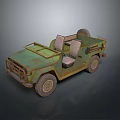 Vintage Green Military Tank With Seats And Detailed Exterior Design On