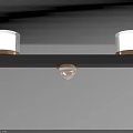 Modern Linear Chandelier With Sleek Metal Frame And Four Glass Shade Bulbs