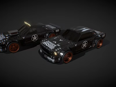 Game Custom Ford Mustang 3d model