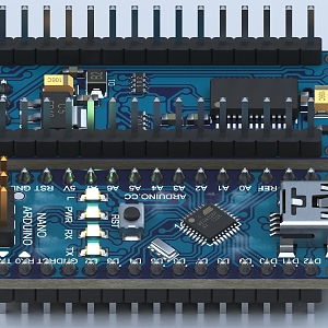 Circuit board electronic components PCB board motherboard technology industrial chip circuit board 3d model