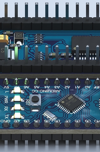 Circuit board electronic components PCB board motherboard technology industrial chip circuit board 3d model