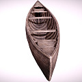 Modern boat Wooden boat Old boat 3d model