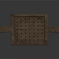 Wooden Square Kitchen Tool With Holes And Handles On Both Sides For Daily Use