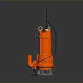 Durable Orange Submersible Pump With Electric Cable For Industrial Equipment Applications