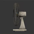 Vintage Electric Fan With Metal Grille Turquoise Blades And Control Panel Base