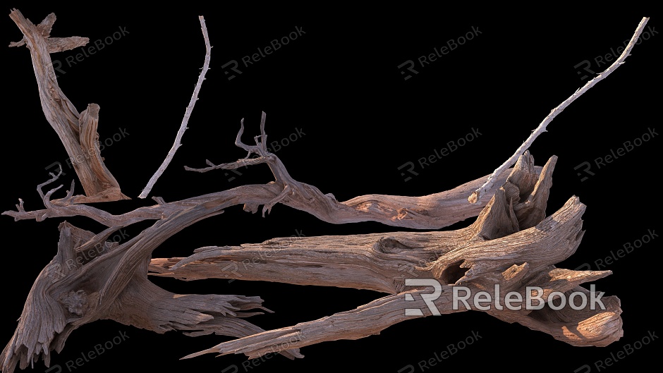 stump wood dead branches model