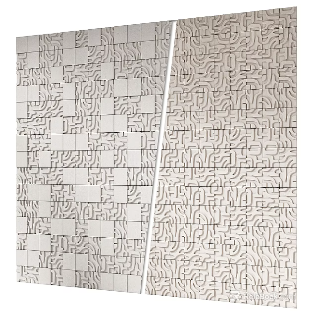 Modern Wall Panels Featuring Geometric Patterns And Intricate Textured Designs For Interior Decoration 3d model 
