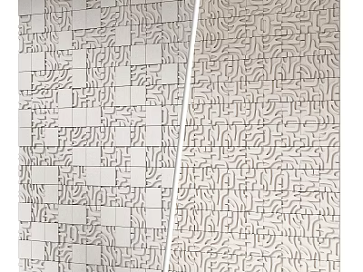 Modern Wall Panels Featuring Geometric Patterns And Intricate Textured Designs For Interior Decoration 3d model