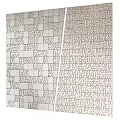 Stereo clapboard concrete background wall 3d model