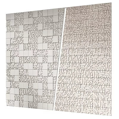 Modern Wall Panels Featuring Geometric Patterns And Intricate Textured Designs For Interior Decoration 3d model