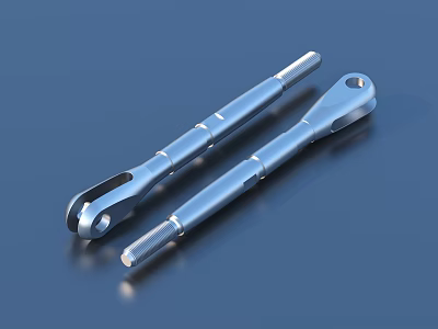 Silver Metal Mechanical Components With Smooth Surface And Different Structures For Industrial Applications 3d model