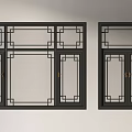 Chinese-style window new Chinese-style window casement window glass window door window bay window floor-to-ceiling window 3d model