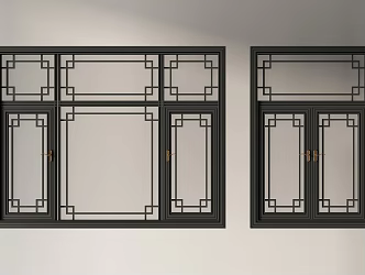 Chinese-style window new Chinese-style window casement window glass window door window bay window floor-to-ceiling window 3d model