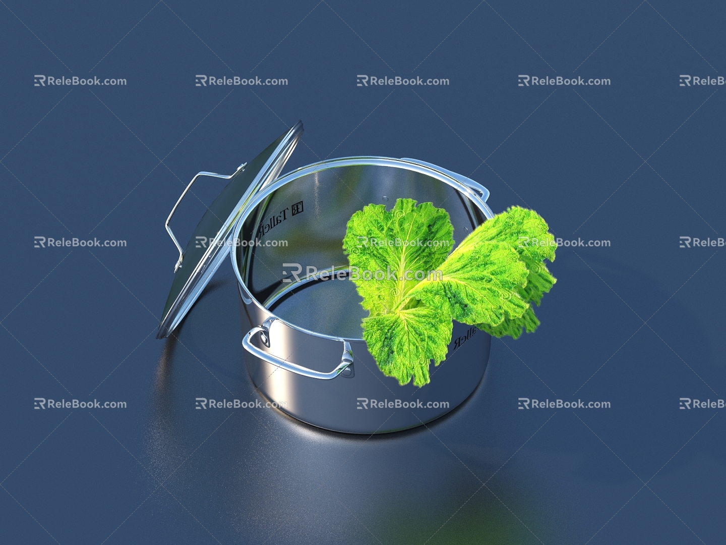 Pot stainless steel pot vegetable kitchen utensils life supplies 3d model