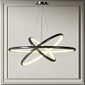 Modern Illuminated Chandelier With Circular Rings And Sleek Contemporary Design