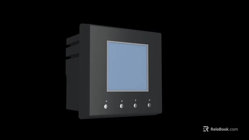 Industrial Equipment Control Panel With Digital Screen And Operation Buttons 3d model 