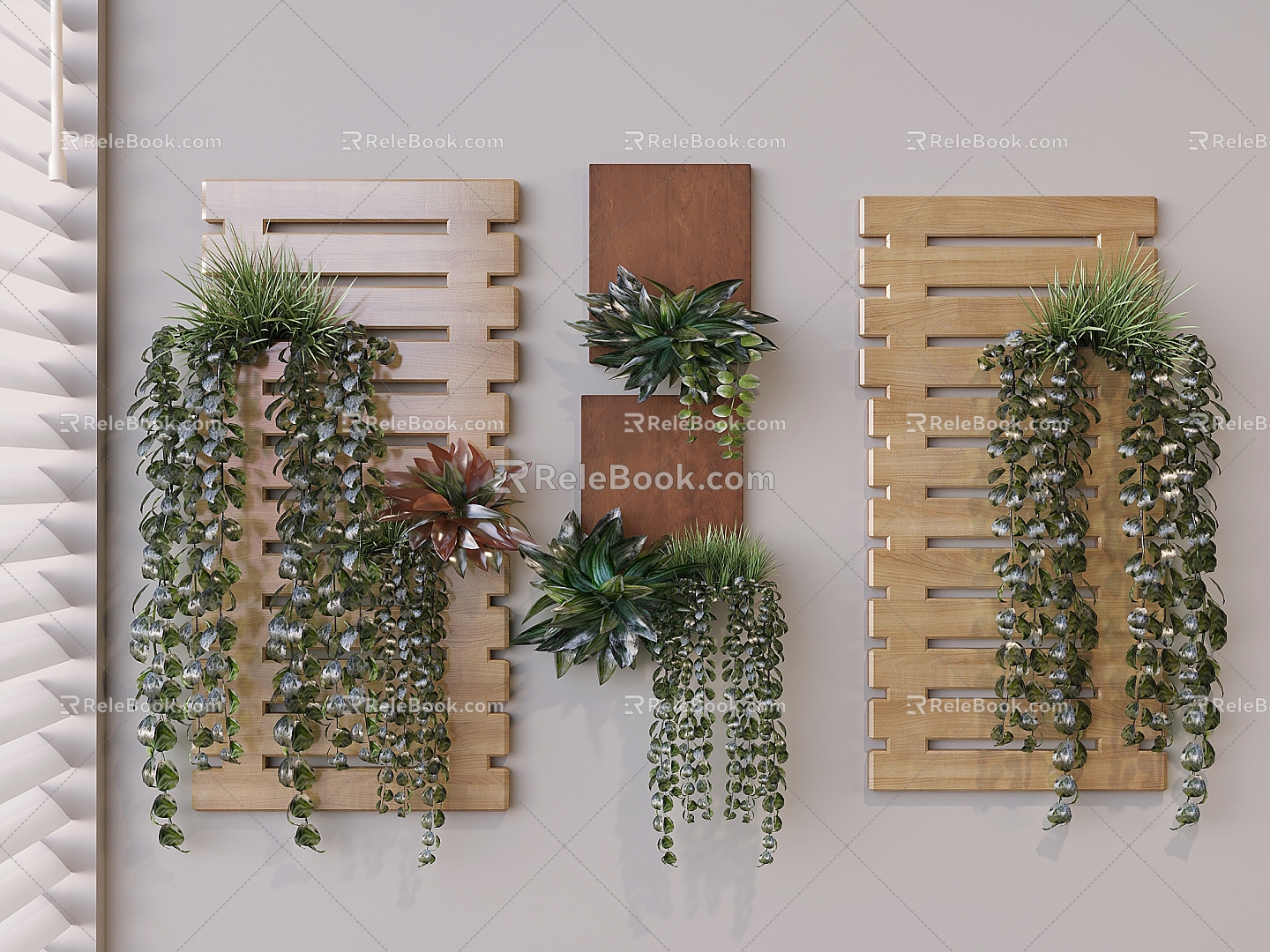 plant wall decoration green plant wall plant wall 3d model