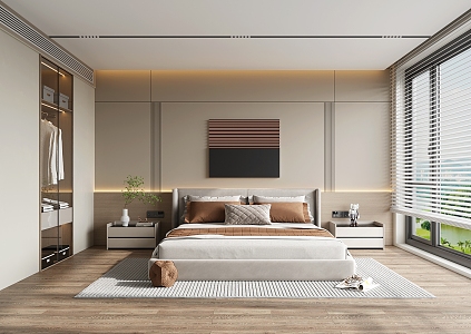 Modern bedroom master room 3d model