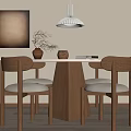 Round table and chair 3d model