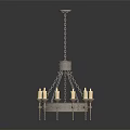 Classic Style Chandelier With Metal Frame And Candle Shaped Lights