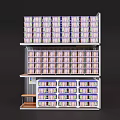 Multi Tiered Shelving System Filled With Organized Storage Items And Structure