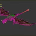 Game Movie Fantasy Dragon Character With Red Wings Scales And Mythical Design