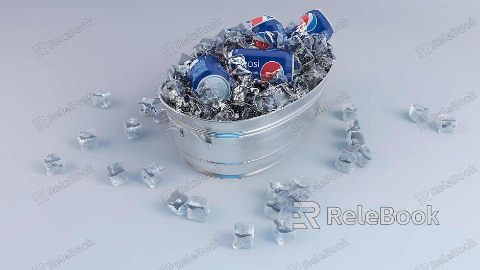 Modern drink ice cube cola ice bucket model