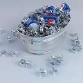 Modern drink ice cube cola ice bucket 3d model