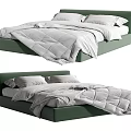 Double bed 3d model