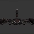 Detailed 3D Model of Scorpion with Dark Exoskeleton Curved Tail and Sharp Claws
