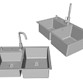 Modern Stainless Steel Double Bowl Kitchen Sink With Durable Faucet Design