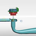 turbine mixed flow turbine guide vane with animation 3d model