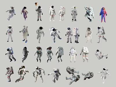 Space Astronaut 2D Figure 3d model