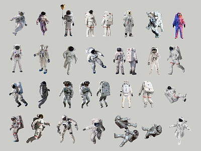 Space Astronaut 2D Figure model