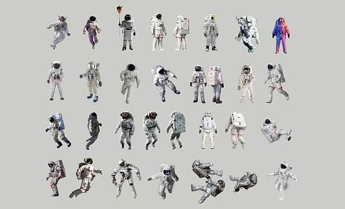 Space Astronaut 2D Figure 3d model