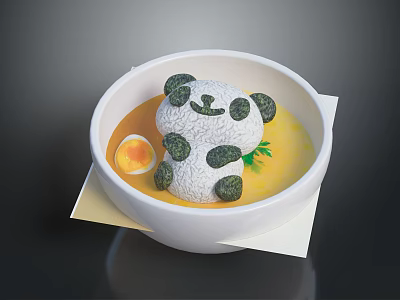 Modern Pasta Panda Dim Sum 3d model