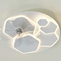 Modern Air Cooler Fan With Ceiling Mounted Design Various Shapes And Built In LED Lighting