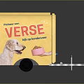Mamas Doggie Diner Yellow Food Cart With Dog Images And Pet Food