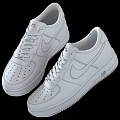 White Leather Low Top Sneakers With Classic Design Lace Up Closure And Breathable Holes