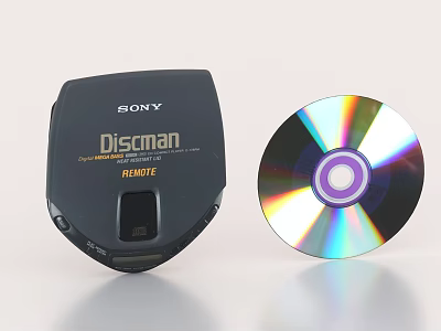 Sony Discman Portable Audio Player With Compact Disc For Daily Use 3d model