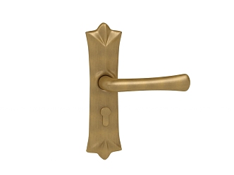 European-style door handle 3d model