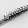 LEGO Toy Train Light Rail Metro High Speed Train Urban Rail Train Track 3d model