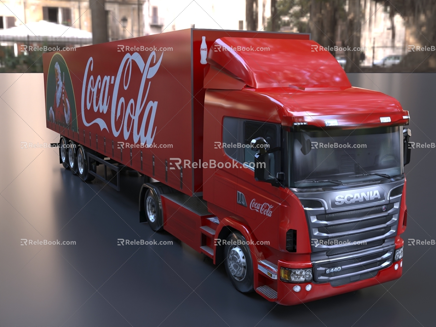 Cania trailer truck semi-trailer 3d model