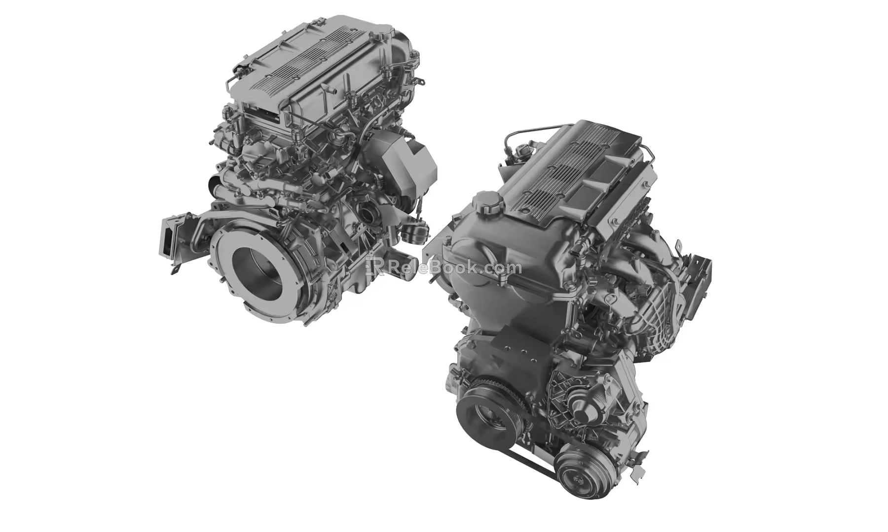 modern engine 3d model